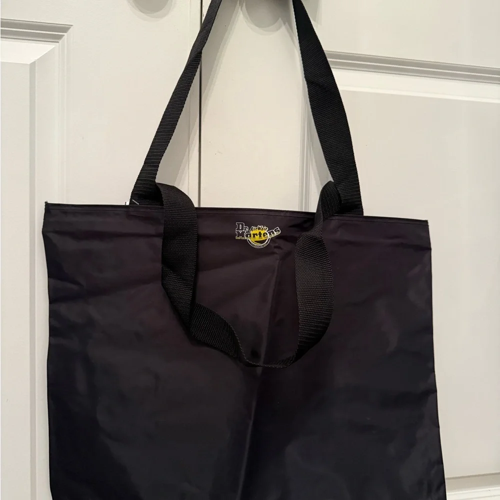 NWT Dr. Martens Black Tote Bag with White DMS Logo & Zipper